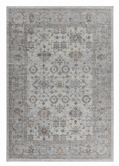 8' X 11' Grey Oriental Area Rug
