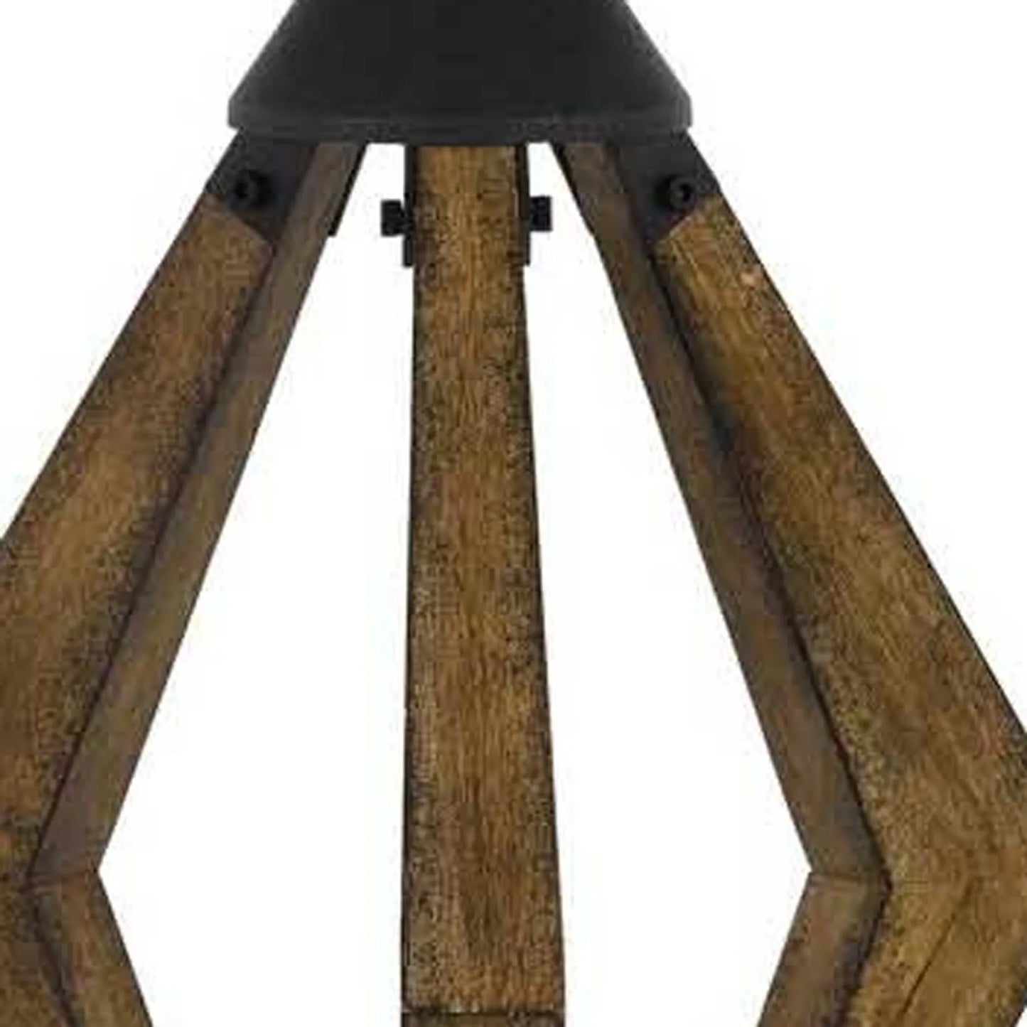 30" Black Metal Lantern Table Lamp with Gray Empire Shade