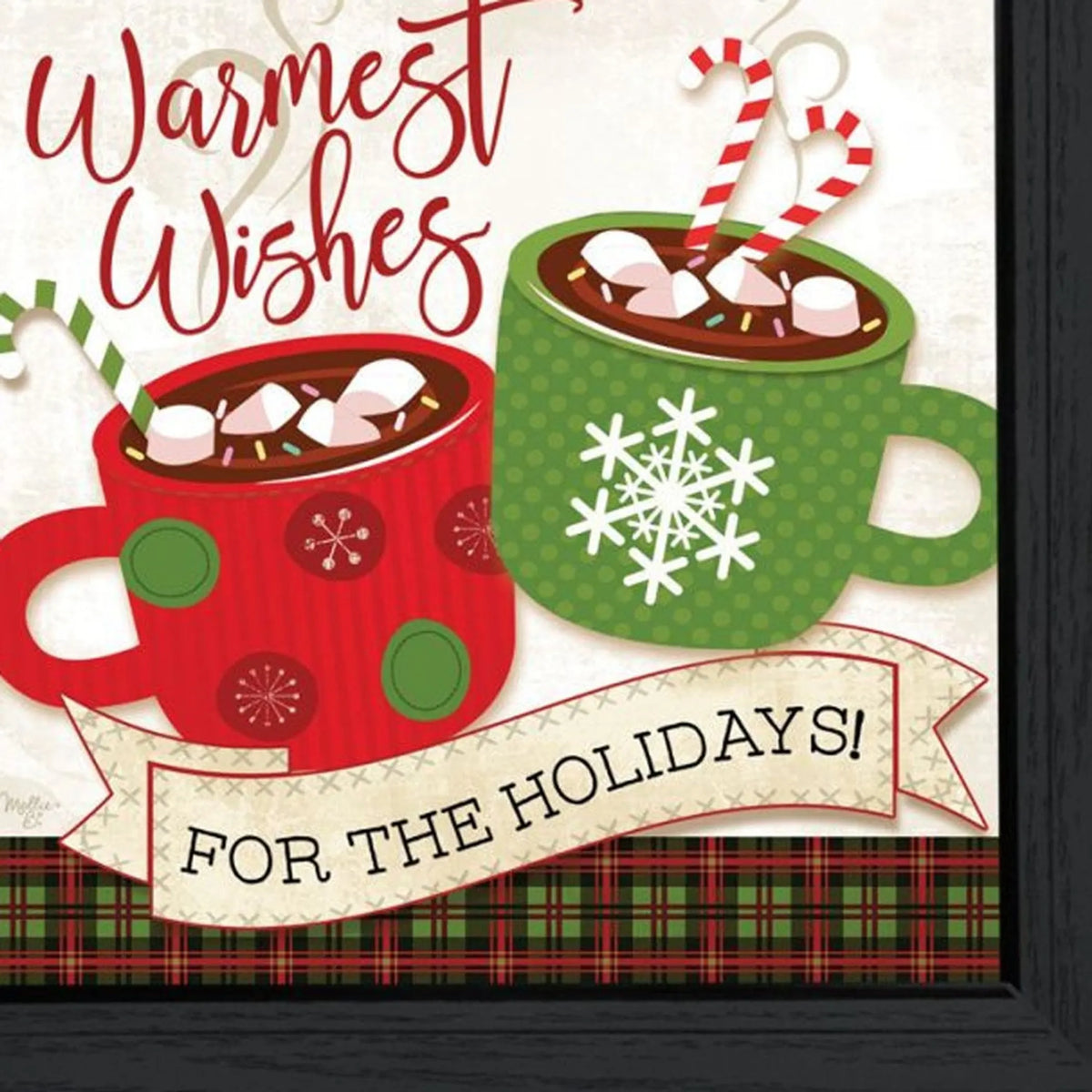 Set Of Three It's Christmas Time! Black Framed Wall Art