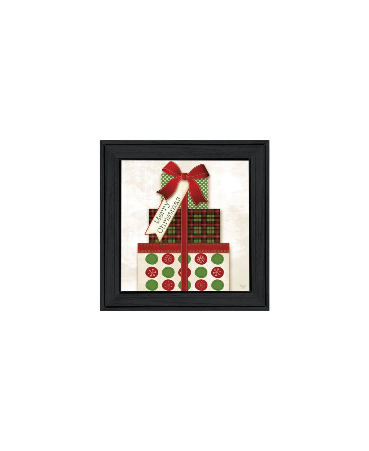 Set Of Three It's Christmas Time! Black Framed Wall Art