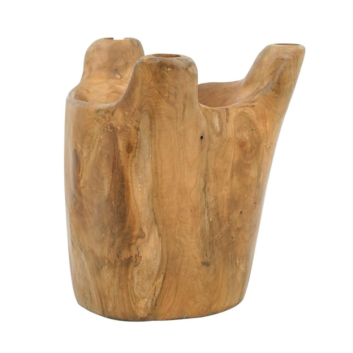 Round Solid Wood Table Vase