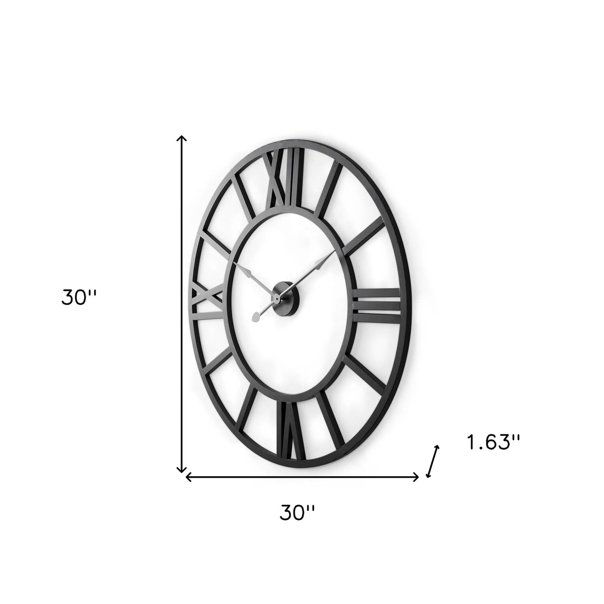 Iron Analog Round Wall Clock