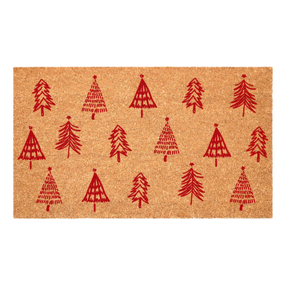 Christmas Trees Outdoor Coir Door Mat