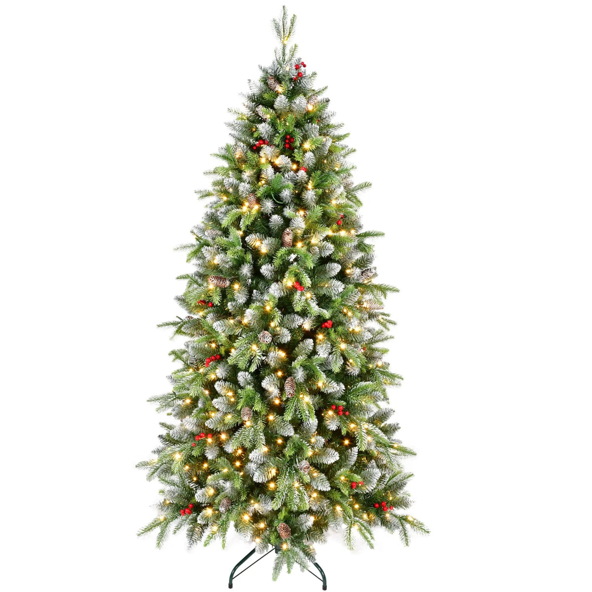 Pre Lit Full Pine Christmas Tree With Decorations