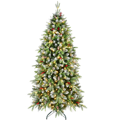 Pre Lit Full Pine Christmas Tree With Decorations