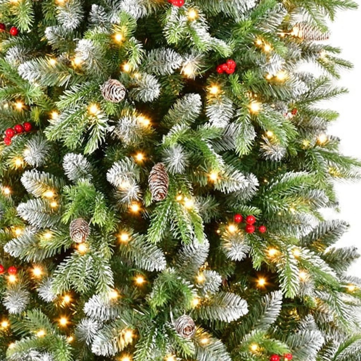 Pre Lit Full Pine Christmas Tree With Decorations