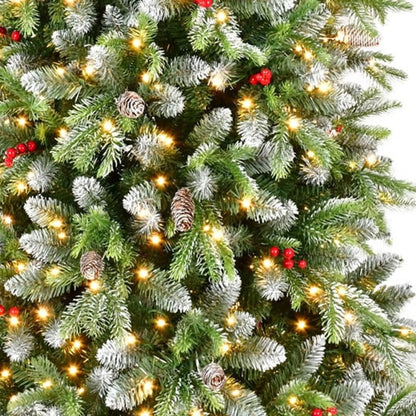 Pre Lit Full Pine Christmas Tree With Decorations