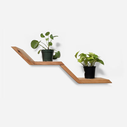 Unique Floating Wood Lean Shelf