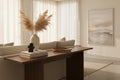 26" Brown Bamboo Weave Round Wood Vanity Tray - Nobiliving