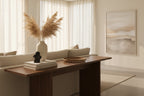 26" Brown Bamboo Weave Round Wood Vanity Tray - Nobiliving