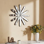 26" MirroGlass Silent Analog Starburst Wall Clock