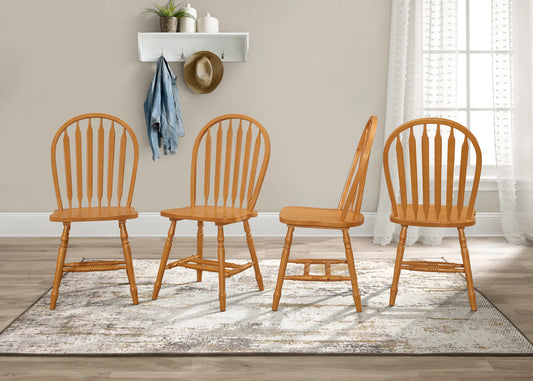 Sunset Trading Oak Selections Windsor Arrowback Dining Chair - Set of 4