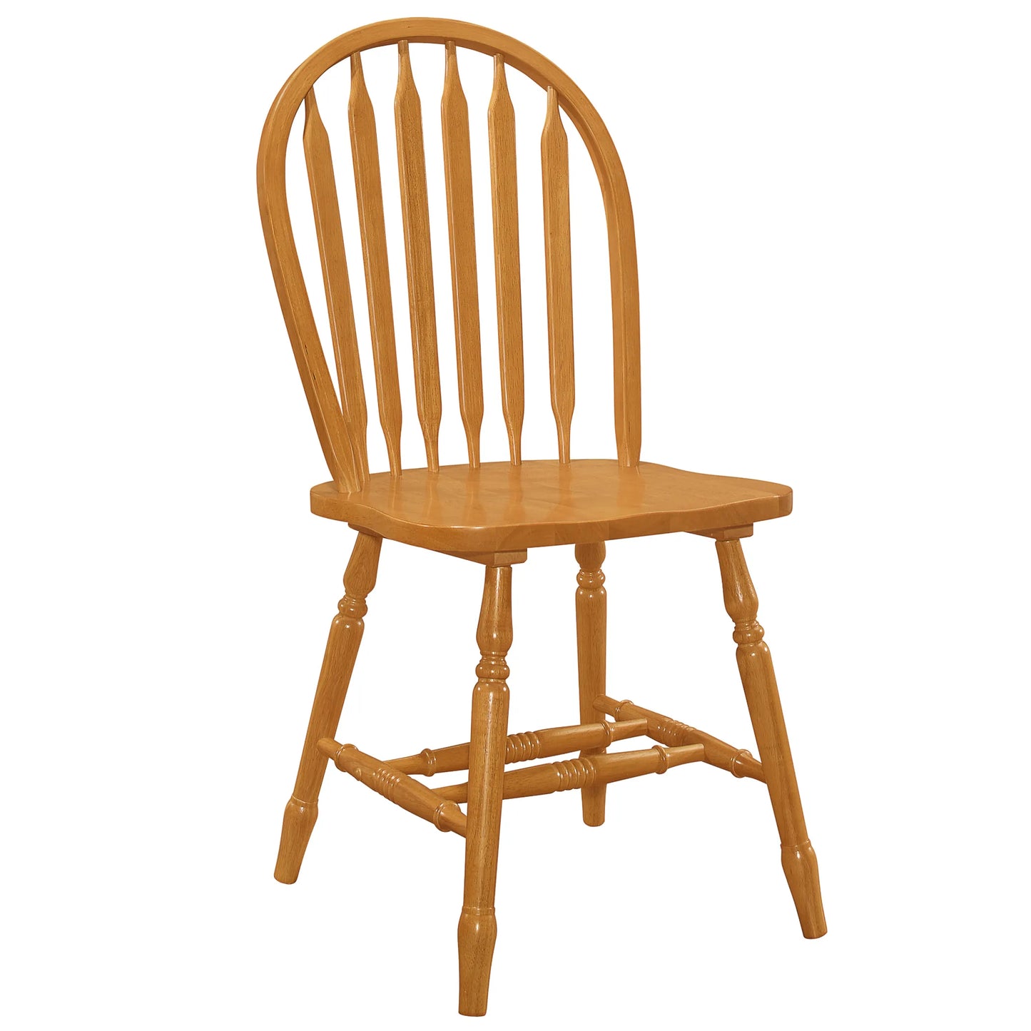 Windsor Arrowback Dining Chair | Light Oak, Solid Wood | 4 Side chairs