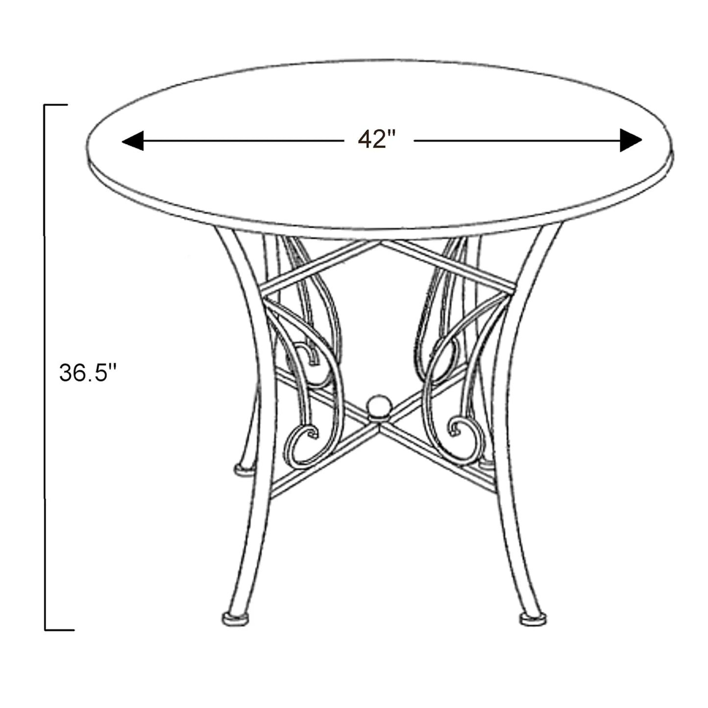 Sunset Trading Dart Pub Table dimensions
