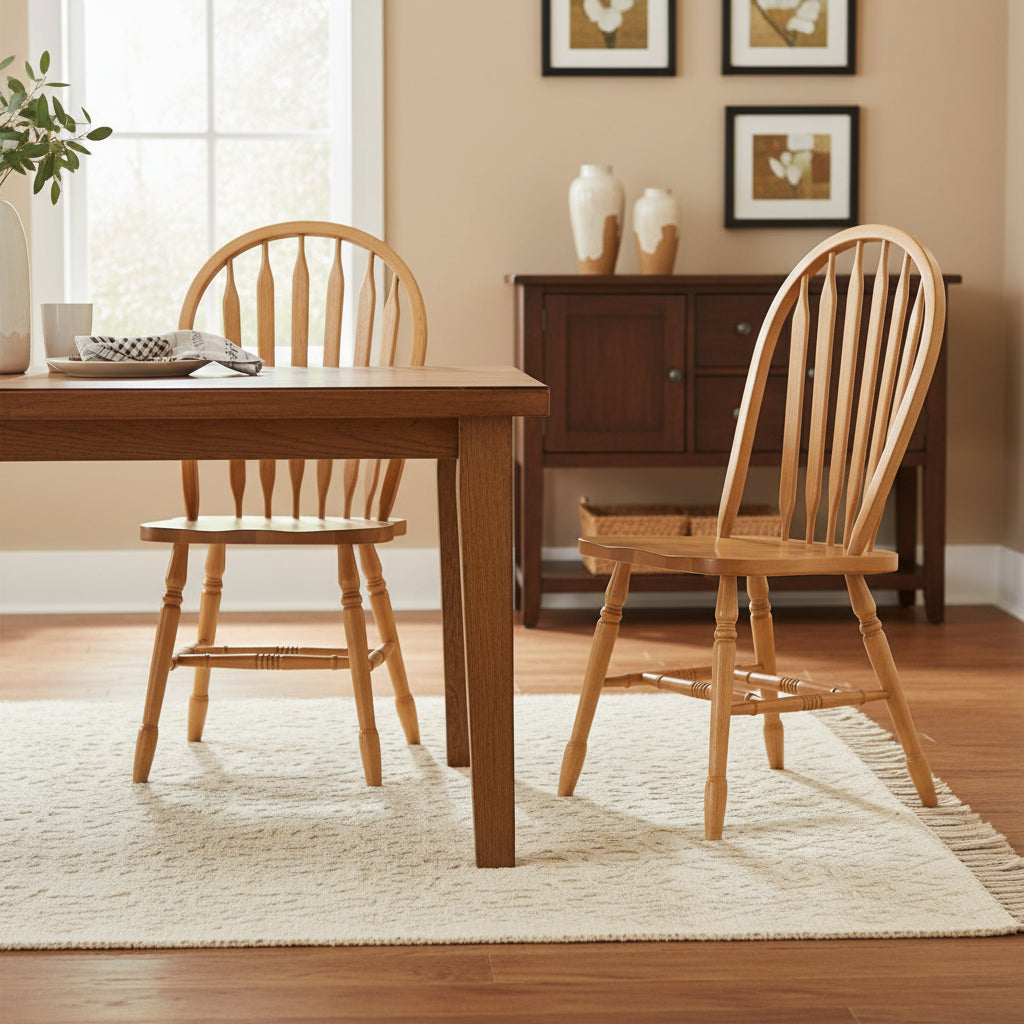 Sunset Trading Oak Selections Arrowback Dining Side Chair - surprisingly comfortable seats