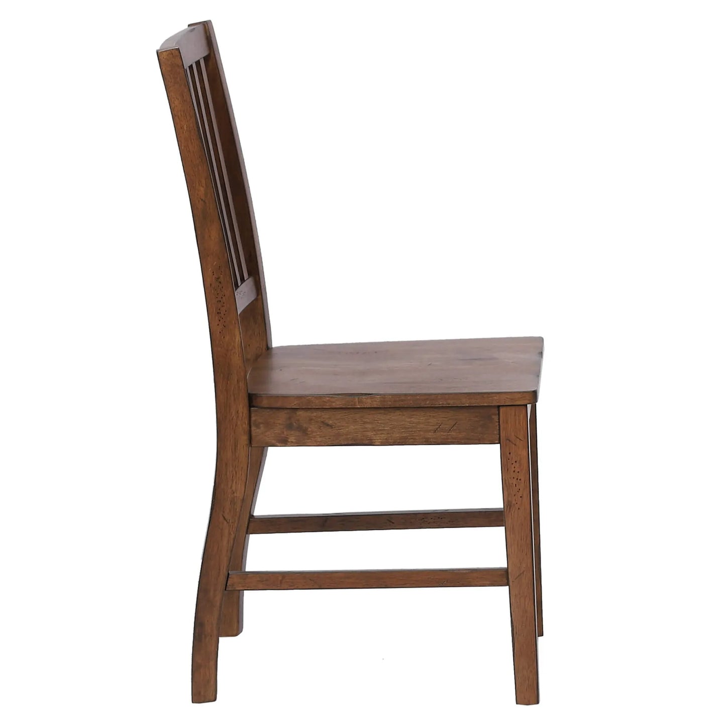 Slat Back Dining Chair | Set of 2 | Amish Brown Solid Wood