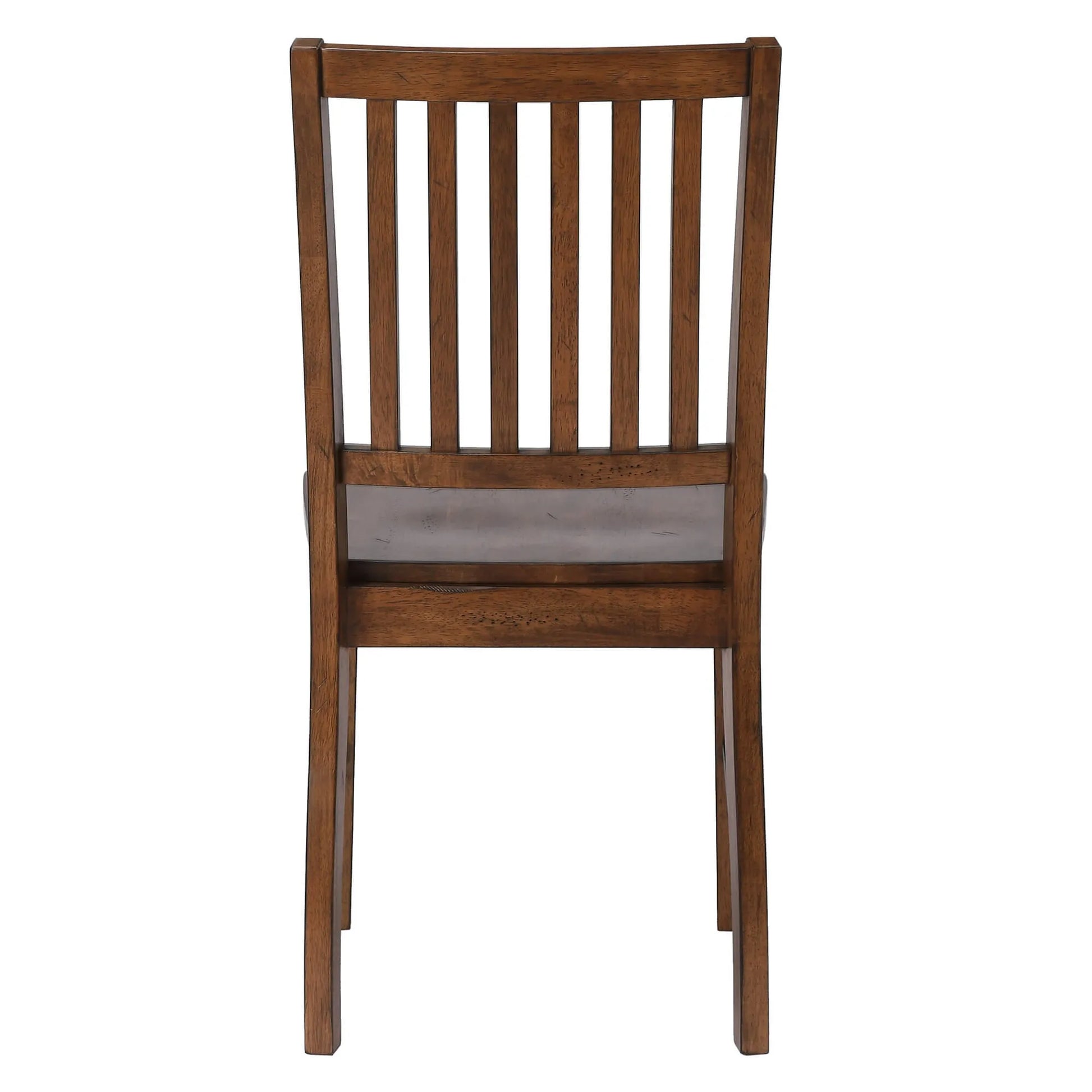 Slat Back Dining Chair | Set of 2 | Amish Brown Solid Wood