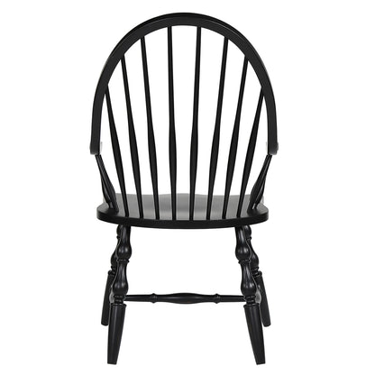 Windsor Spindle back Dining Chair | Antique Black | Set of 2