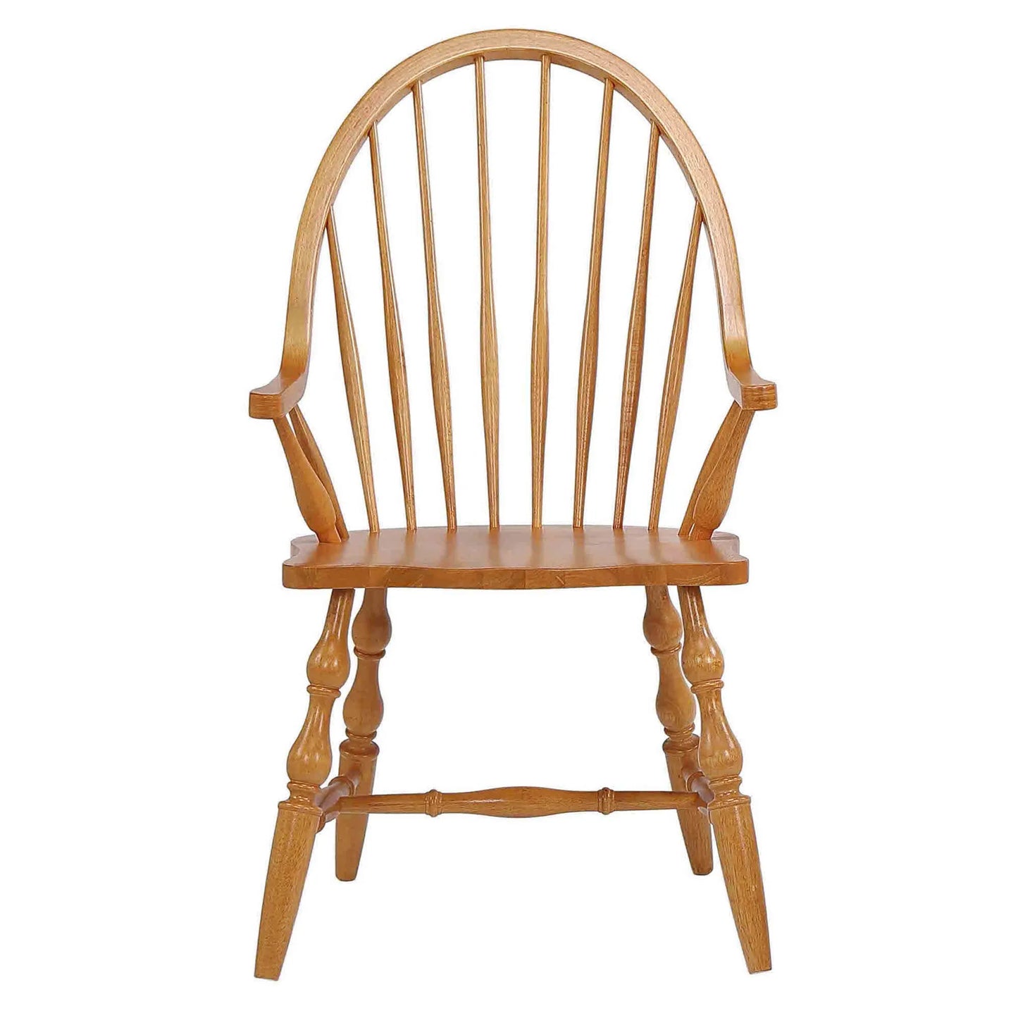 Windsor Spindleback Dining Chair with Arms| Light Oak Solid Wood