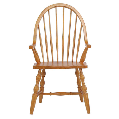 Windsor Spindleback Dining Chair with Arms| Light Oak Solid Wood