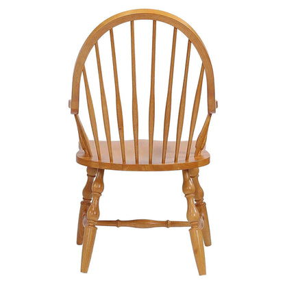 Windsor Spindleback Dining Chair with Arms| Light Oak Solid Wood