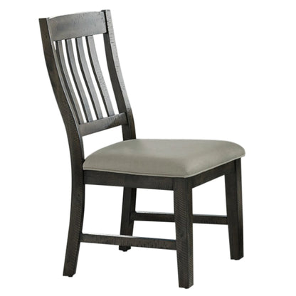Trestle Slat Back Upholstered Dining Side Chair | Set of 2