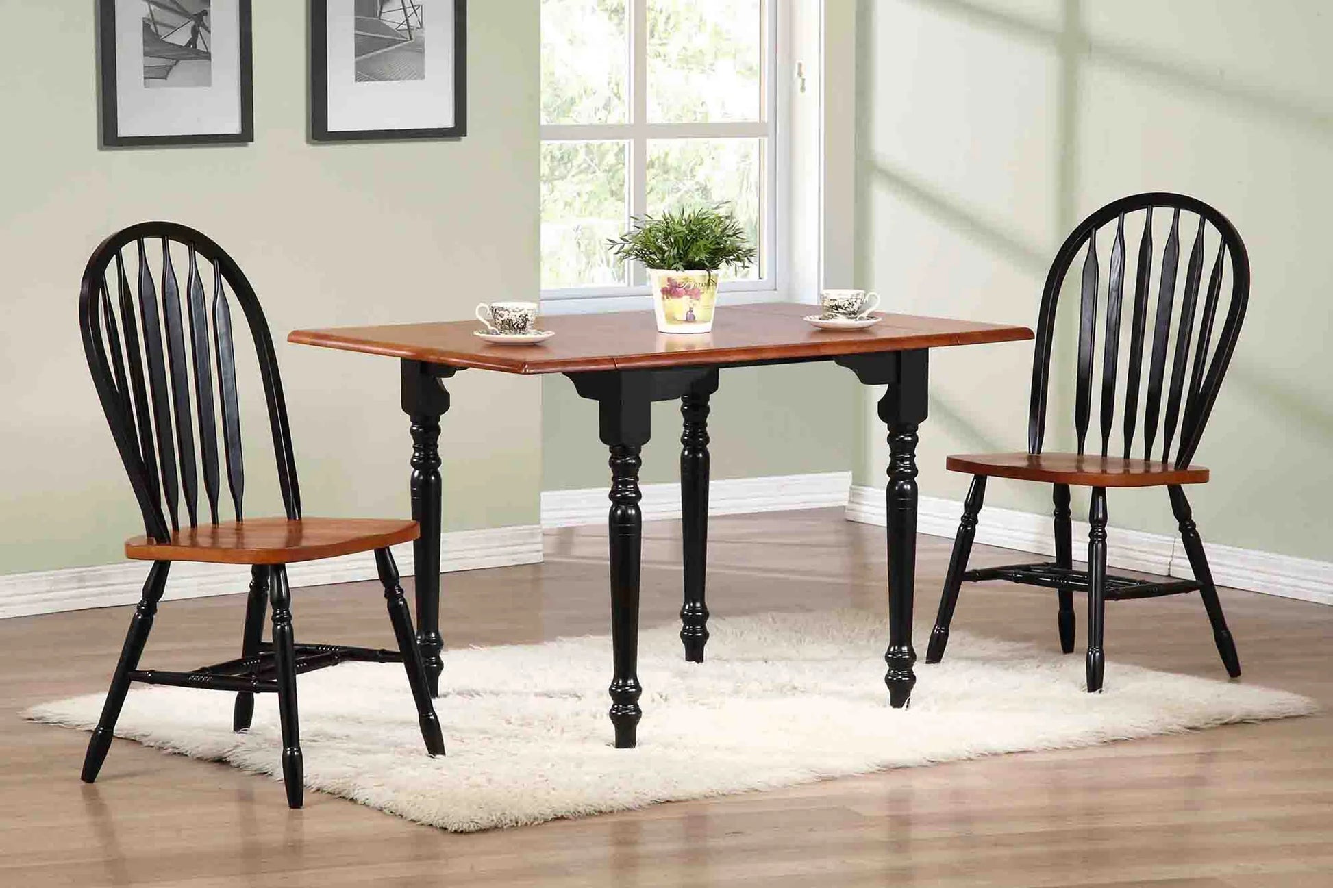 Rectangular Extendable Drop Leaf Dining Table | Seats 2-4