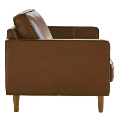 Sunset Trading Prelude Top Grain Leather Armchair side view