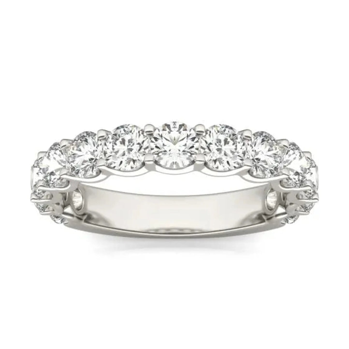 2 1/15 CTW Round Lab Grown Diamond Ring 14K White Gold (G-VS)