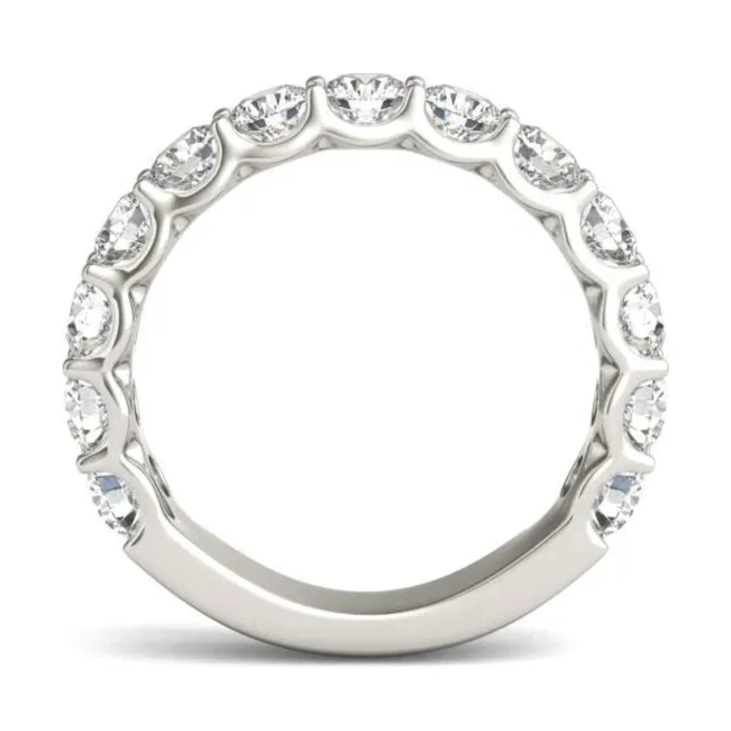 2 1/15 CTW Round Lab Grown Diamond Ring 14K White Gold (G-VS)