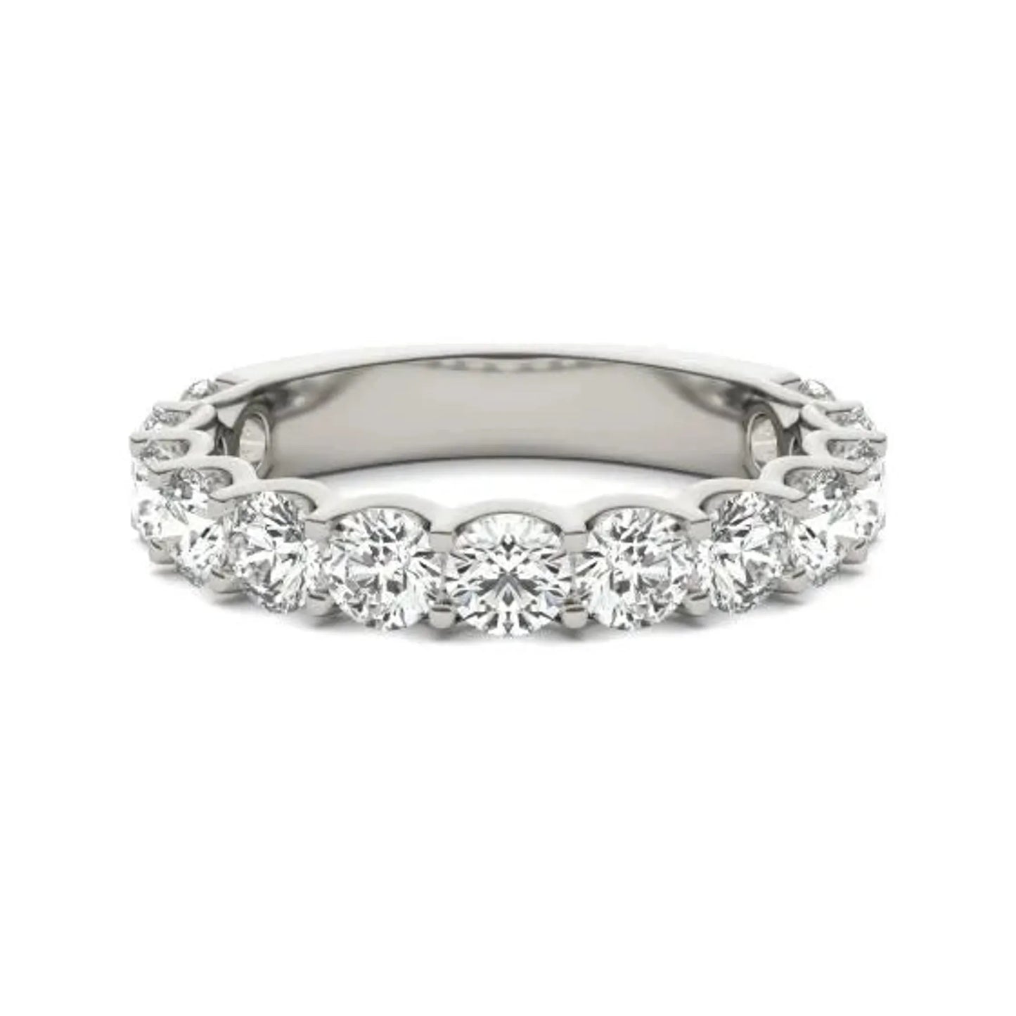 2 1/15 CTW Round Lab Grown Diamond Ring 14K White Gold (G-VS)