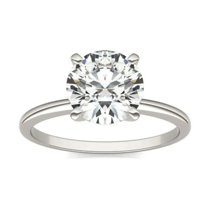 2 CTW Round Lab Grown Diamond Solitaire Engagement Ring - offering a radiant finish 
