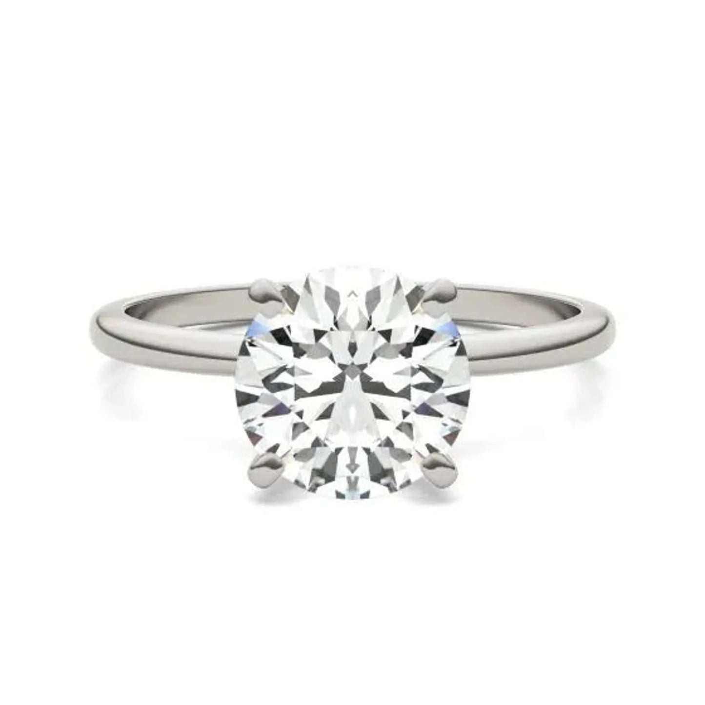 2 CTW Round Lab Grown Diamond Solitaire Engagement Ring - Each lab-grown diamond is carefully selected