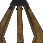 30" Black Metal Lantern Table Lamp with Gray Empire Shade - Nobiliving