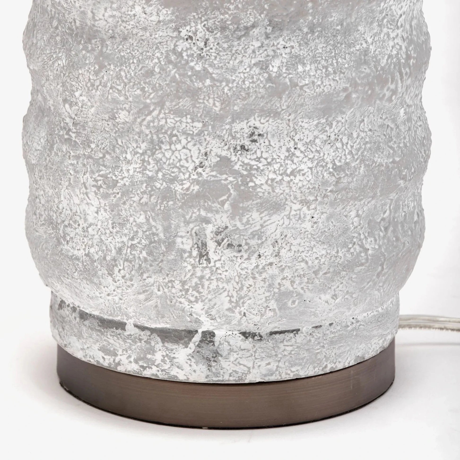 31" Gray Lamp Base LED With Beige Shade - Nobiliving