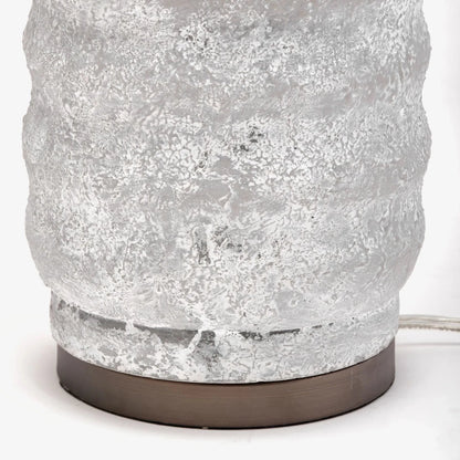 31" Gray Lamp Base LED With Beige Shade - Nobiliving