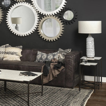 31" Gray Lamp Base LED With Beige Shade - Nobiliving