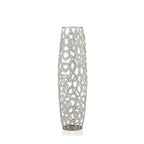 32" Silver Bling Faux Crystal Abstract Twigs Barrel Floor Vase