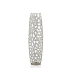 32" Silver Bling Faux Crystal Abstract Twigs Barrel Floor Vase