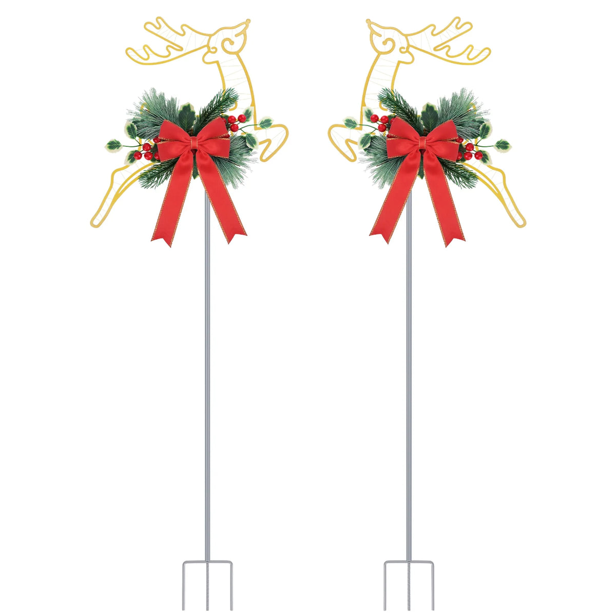 2Pcs Christmas Lighted Reindeer Decoration LED