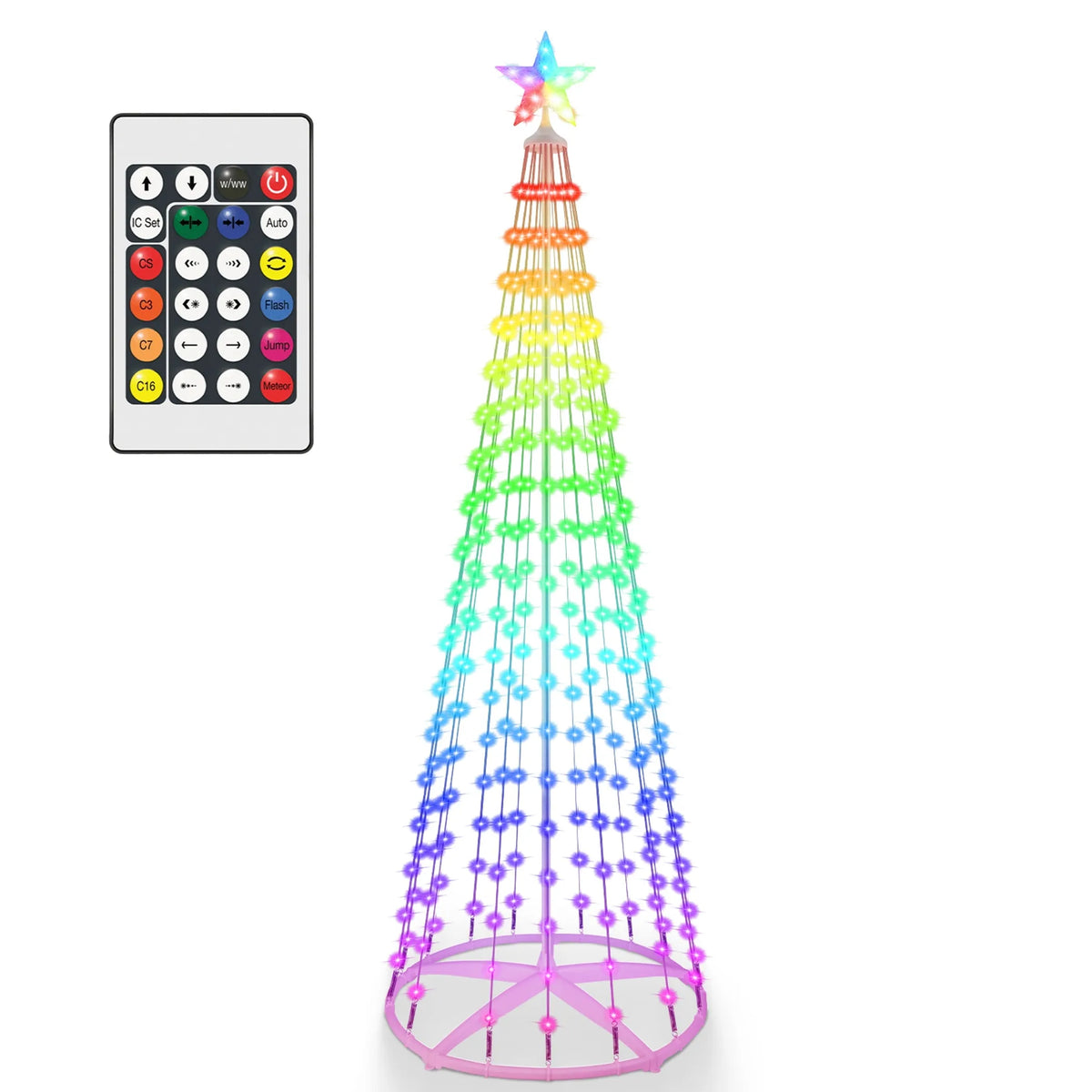 LED Smart Christmas Cone Tree Outdoor Lighted Christmas Tree Light