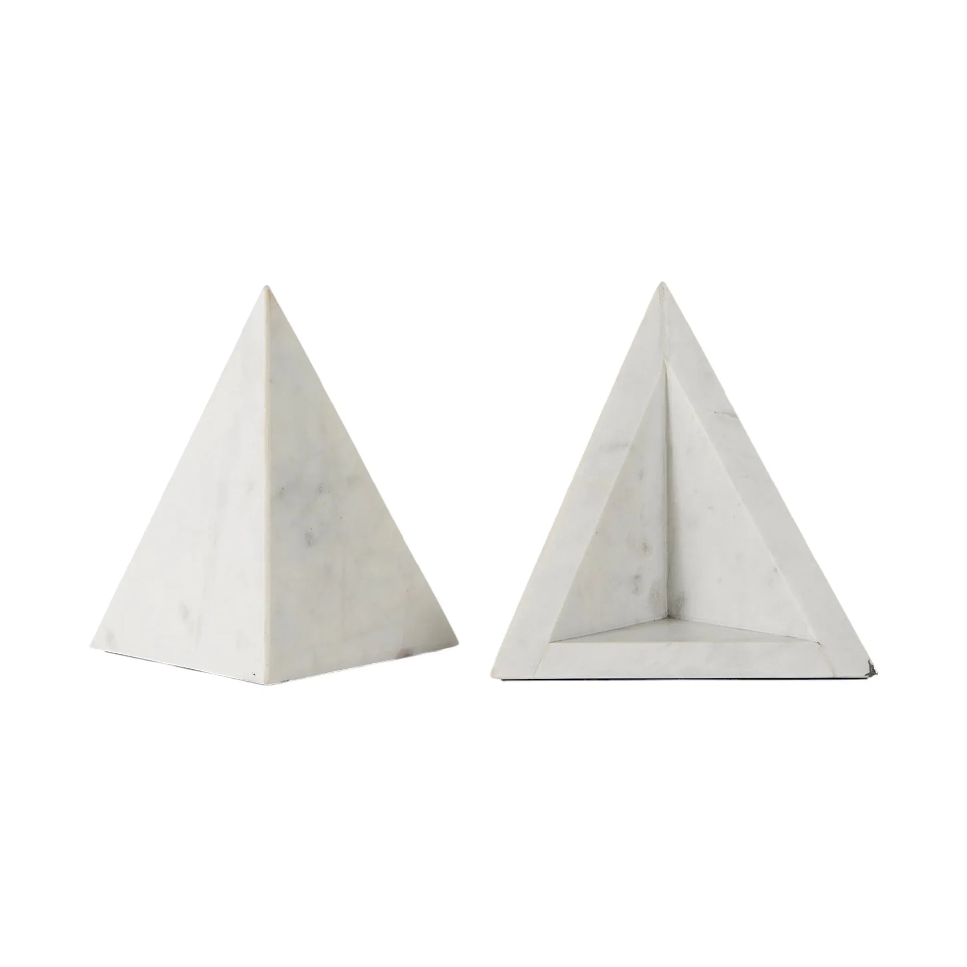 3D Modern Triangle Marble Bookends - Nobiliving
