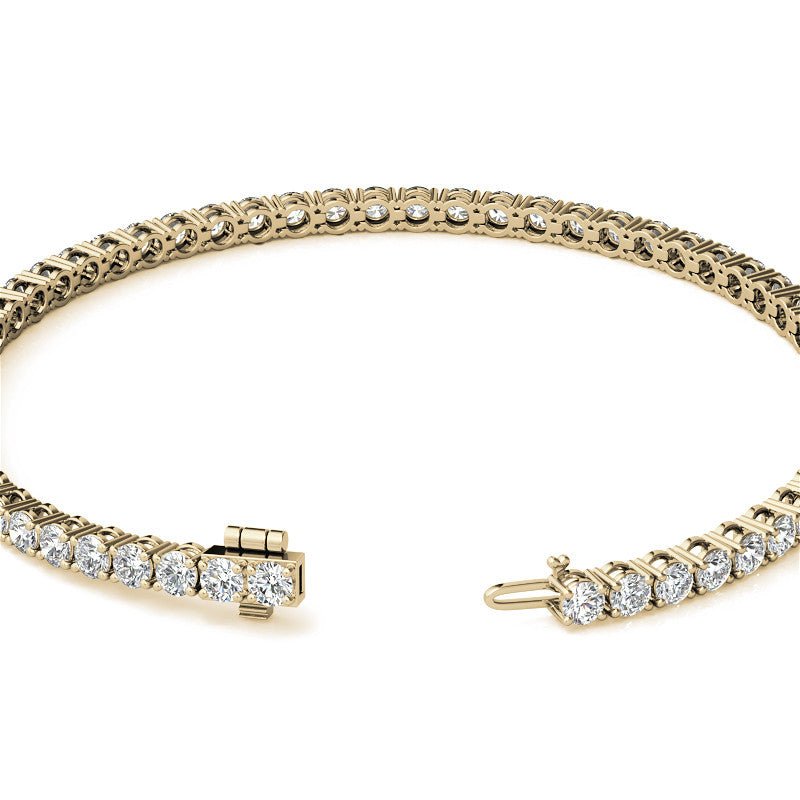 4.00 CTW AGI Certified Lab - Grown Diamond (G/VS) Tennis Bracelet in Choice of 14K Yellow or 14k White Gold - nobiliving.com