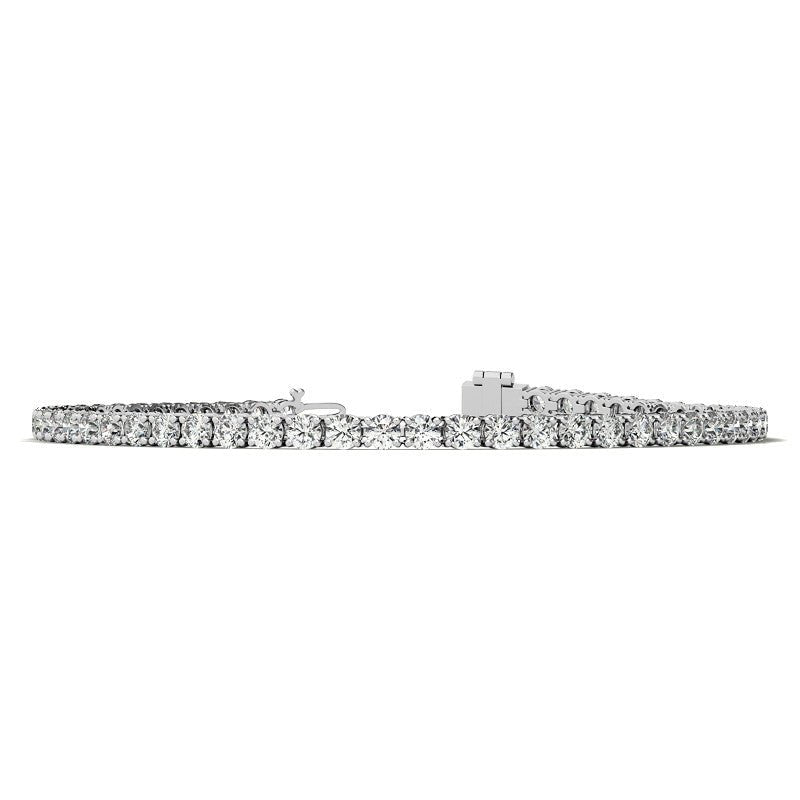 4.00 CTW AGI Certified Lab - Grown Diamond (G/VS) Tennis Bracelet in Choice of 14K Yellow or 14k White Gold - nobiliving.com