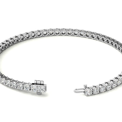 4.00 CTW AGI Certified Lab - Grown Diamond (G/VS) Tennis Bracelet in Choice of 14K Yellow or 14k White Gold - nobiliving.com