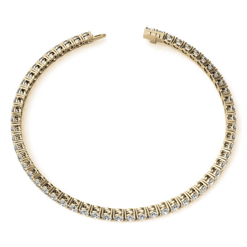 4.00 CTW AGI Certified Lab - Grown Diamond (G/VS) Tennis Bracelet in Choice of 14K Yellow or 14k White Gold - nobiliving.com