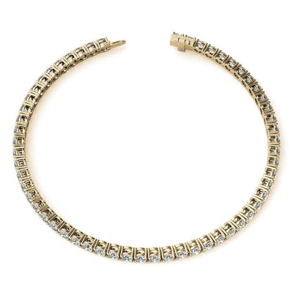 4.00 CTW AGI Certified Lab - Grown Diamond (G/VS) Tennis Bracelet in Choice of 14K Yellow or 14k White Gold - nobiliving.com