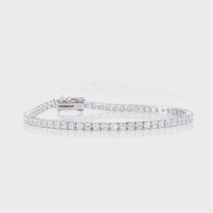 4.00 CTW AGI Certified Lab - Grown Diamond (G/VS) Tennis Bracelet in Choice of 14K Yellow or 14k White Gold - nobiliving.com