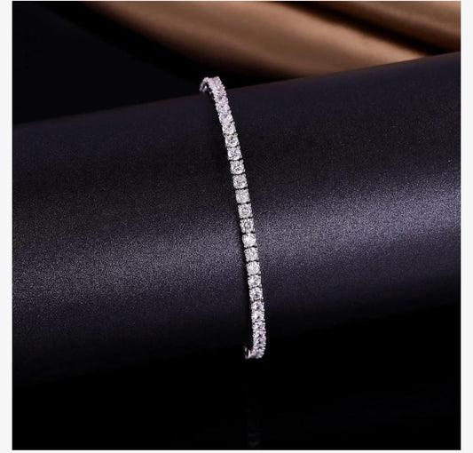 4.00 CTW AGI Certified Lab - Grown Diamond (G/VS) Tennis Bracelet in Choice of 14K Yellow or 14k White Gold - nobiliving.com