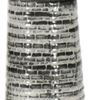 47" Black and Gray Ombre Tapered Ceramic Floor Vase - Nobiliving